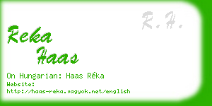 reka haas business card